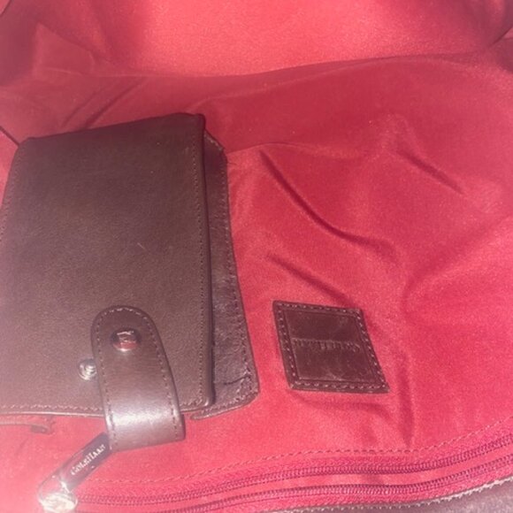 Cole Haan Suede Leather Shoulder Bag/Tote Brown - Picture 8 of 9